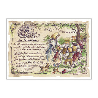 Zunftbild Erzieherin - farbig Zunftbild Erzieherin - farbig