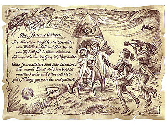 Kunstbild Journalist - braun / schwarz Kunstbild Journalist - braun / schwarz