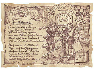 Kunstbild Mathematiker - braun / schwarz Kunstbild Mathematiker - braun / schwarz