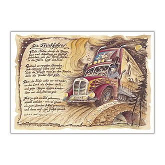 Zunftbild Truckfahrer - farbig Zunftbild Truckfahrer - farbig
