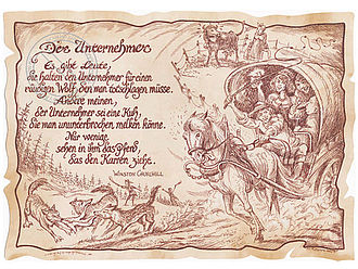 Kunstbild Unternehmer - braun / schwarz Kunstbild Unternehmer - braun / schwarz