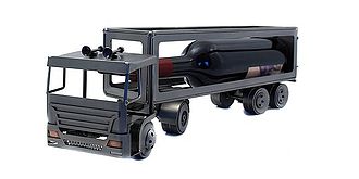 Schraubenmännchen Weinflaschenhalter Lastkraftwagen Schraubenmännchen Weinflaschenhalter Lastkraftwagen
