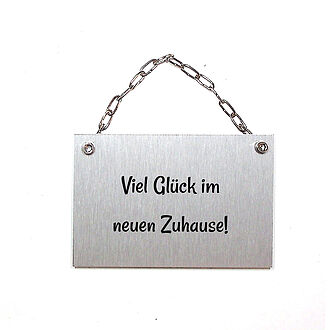 Metallschild mit Wunschtext Metallschild mit Wunschtext