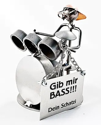 Metallmann Schlagzeuger mit Widmung