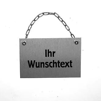 Schild mit Wunschtext