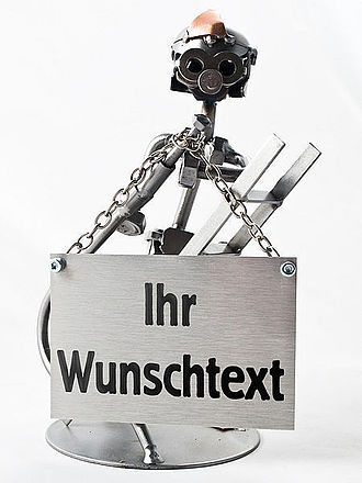 Schraubenmännchen Feuerwehrmann mit Schild Schraubenmännchen Feuerwehrmann mit Schild