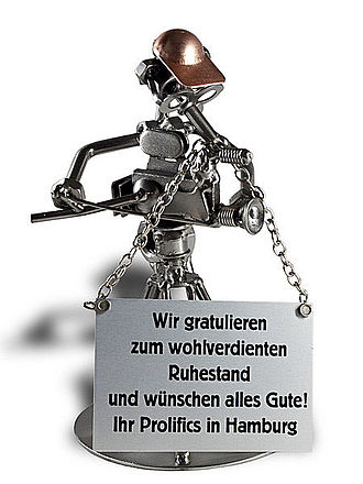 Schraubenmännchen Videograph mit Schild Schraubenmännchen Videograph mit Schild