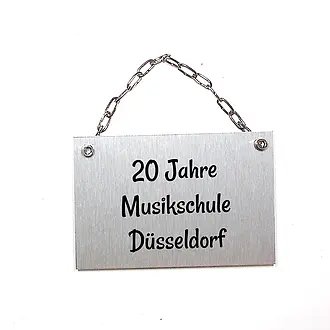 Schraubenmännchen Posaunenspieler mit Schild