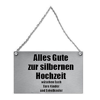 Metallschild mit Wunschtext Metallschild mit Wunschtext