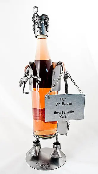 Schraubenmännchen Hausarzt mit Schild