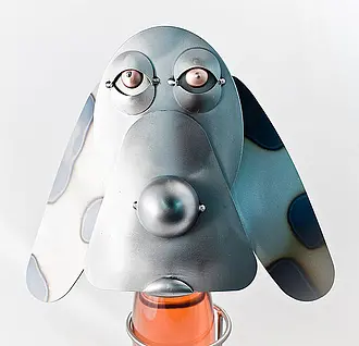 Weinflaschenhalter Hund Detail Kopf