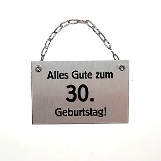 Schraubenmännchen mit Schild zum 30. Geburtstag