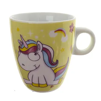 Einhorntasse gelb