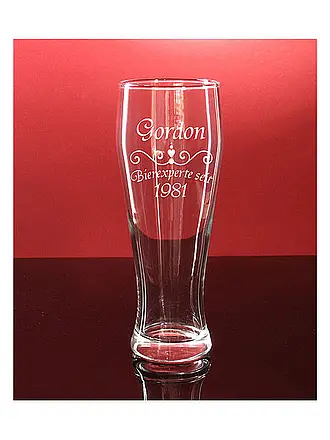 Geschenk zum Geburtstag - personalisiertes Bierglas