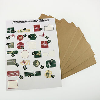 Adventskalender Aufkleber Adventskalender Aufkleber