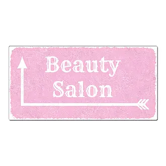 Aluschild im Vintage Look mit Wunschtext 300 x 150mm rosa