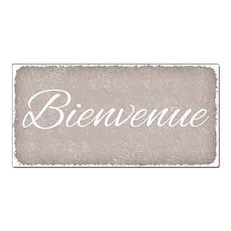 Aluschild im Vintage Look mit Wunschtext 300 x 150mm taupe Aluschild im Vintage Look mit Wunschtext 300 x 150mm taupe