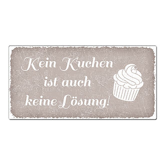 Aluschild im Vintage Look mit Wunschtext 300 x 150mm taupe Aluschild im Vintage Look mit Wunschtext 300 x 150mm taupe