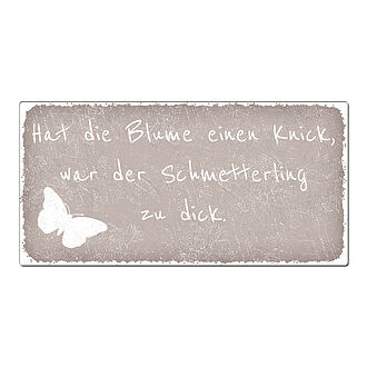 Aluschild im Vintage Look mit Wunschtext 300 x 150mm taupe Aluschild im Vintage Look mit Wunschtext 300 x 150mm taupe