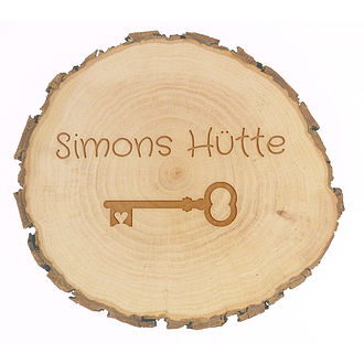 Dekoschild mit Namen und Schlüssel Dekoschild mit Namen und Schlüssel
