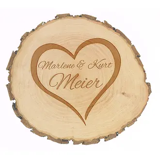 Hochzeitsdekoschild aus Holz