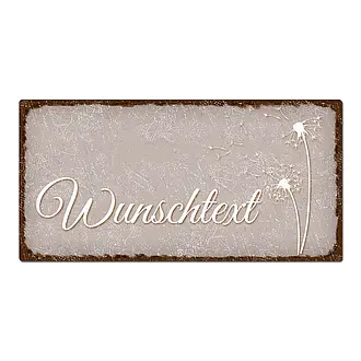 Vintage Schild mit Wunschtext und Symbol