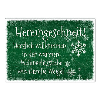 Weihnachtsspruch auf einem Schild Weihnachtsspruch auf einem Schild