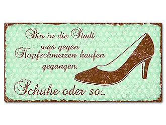 Dekoschild im Retro Look mit Polka Dots 300 x 150mm Polka Dots mint