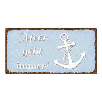 Maritimes Vintage Schild mit Spruch