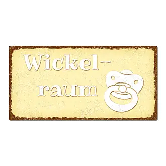 Vintage Schild Wickelraum