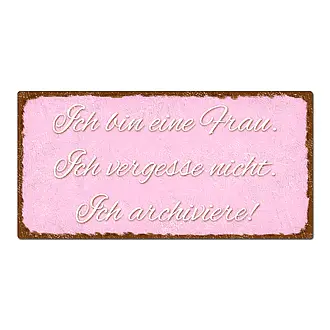 Dekoschild im Vintage Look mit Wunschtext 200 x 100mm pastellrosa/braun