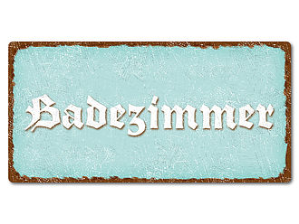 Dekoschild im Vintage Look mit Wunschtext 200 x 100mm pastelltürkis/braun Dekoschild im Vintage Look mit Wunschtext 200 x 100mm pastelltürkis/braun