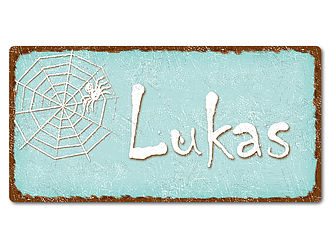 Dekoschild im Vintage Look mit Wunschtext 200 x 100mm pastelltürkis/braun Dekoschild im Vintage Look mit Wunschtext 200 x 100mm pastelltürkis/braun