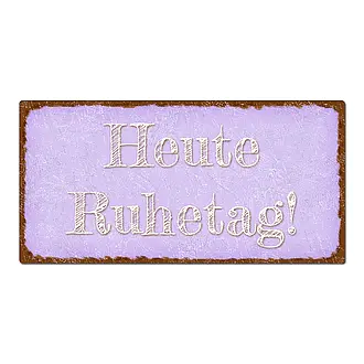 Dekoschild im Vintage Look mit Wunschtext 200 x 100mm pastellviolett/braun