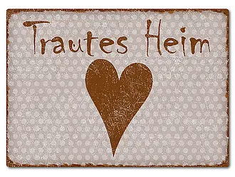 Farbiges Aluschild mit Polka Dots und Wunschtext A4 Polka Dots taupe