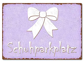 Farbiges Blechschild mit Wunschtext A4 pastellviolett/braun