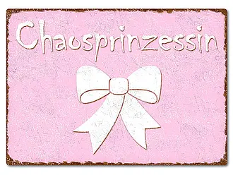 Farbiges Blechschild mit Wunschtext A4 rosa/braun