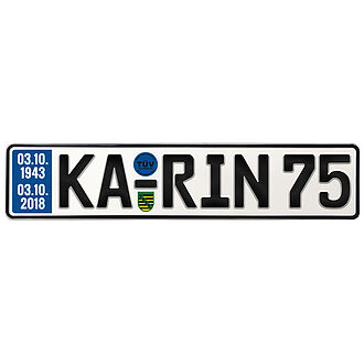 Schild zum 75. Schild zum 75.