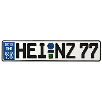 Schild TÜV zum 77. Geburtstag