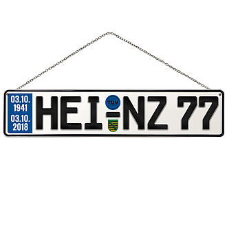 Schild TÜV zum 77. Geburtstag Schild TÜV zum 77. Geburtstag