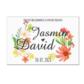 Hochzeitdeko - Schild mit Namen Hochzeitdeko - Schild mit Namen