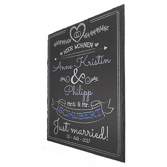 Schieferschild zur Hochzeit Schieferschild zur Hochzeit