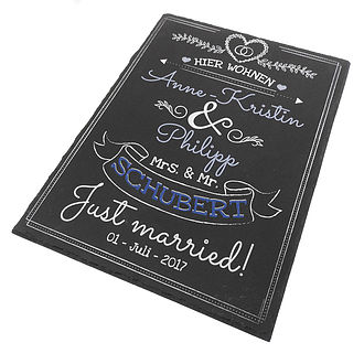 Schieferschild zur Hochzeit just married Schieferschild zur Hochzeit just married