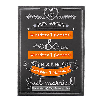 Schieferschild zur Hochzeit Schieferschild zur Hochzeit