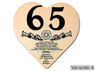 Herz Holzschild Mit Wunschtext Geschenk Zum 65 Geburtstag Geschenke Online Kaufen Individuelle Und Personalisierte Geschenkideen Mit Text Oder Foto