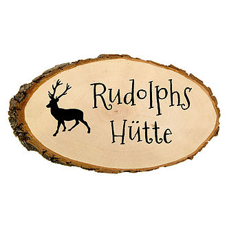 Holzrindenschild