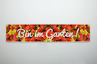 Kennzeichen in verschiedenen Farben mit Folienschrift Kennzeichen in verschiedenen Farben mit Folienschrift