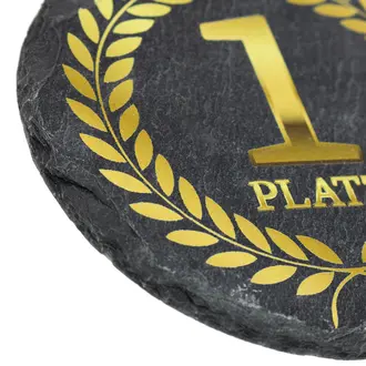 Medaille aus Schiefer mit passendem Lederband 