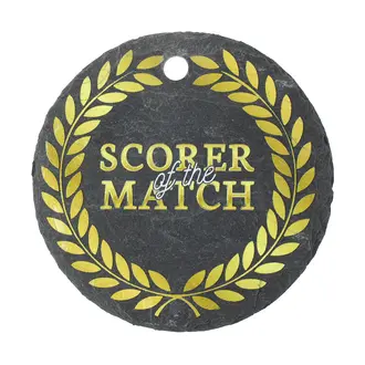 Medaille aus Schiefer mit passendem Lederband 