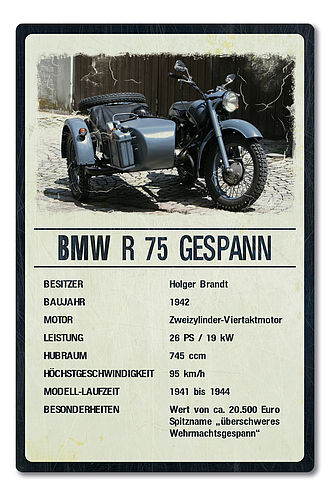 Oldtimer-Ausstellungsschild für Motorräder 200 x 300mm light vintage Oldtimer-Ausstellungsschild für Motorräder 200 x 300mm light vintage